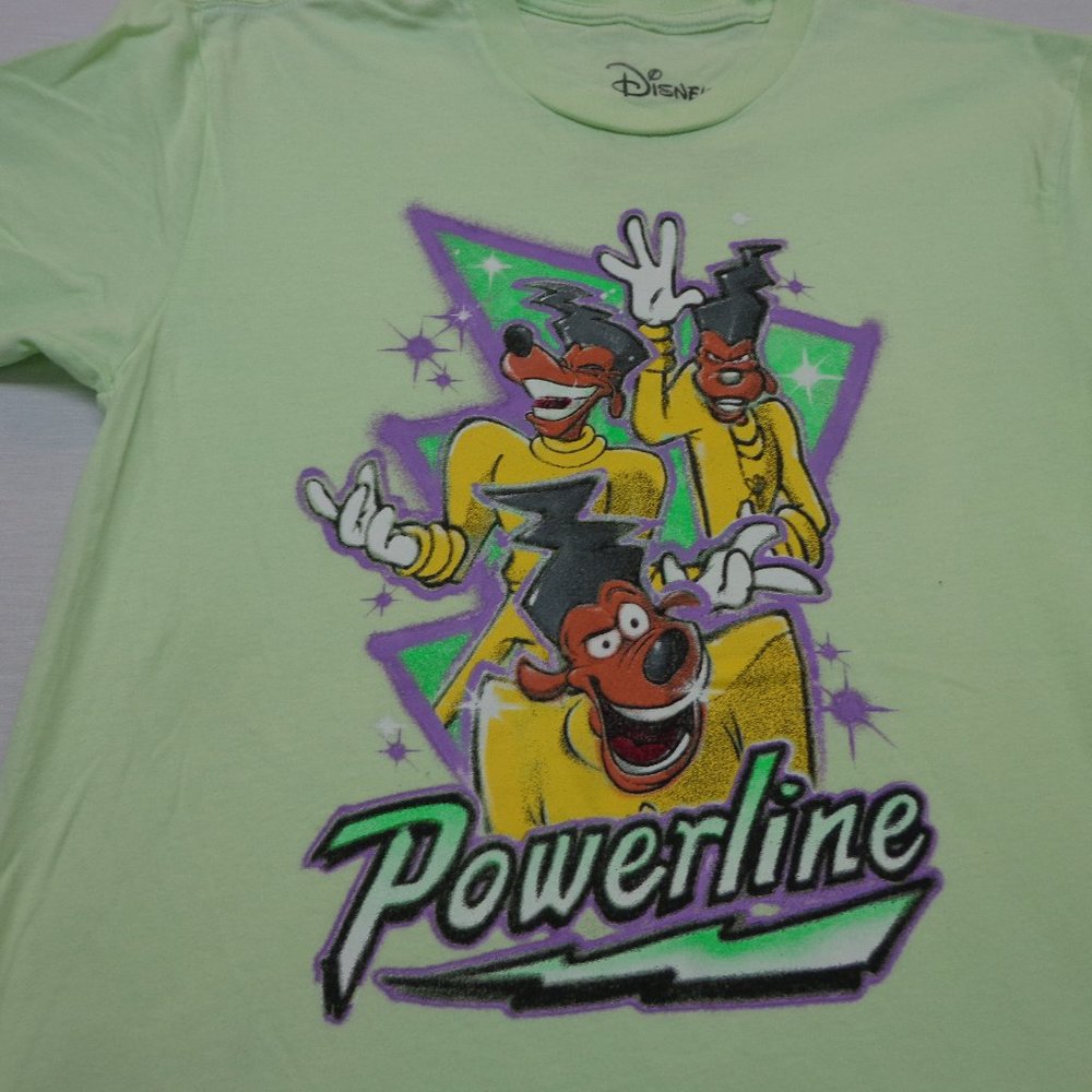 Disney POWERLINE  Graffiti Style Graphic T Shirt   Size XS  FLAW   F50